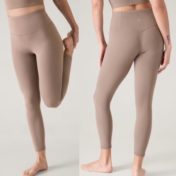 Athleta Pants - ATHLETA  UITRA HIGH RISE ELATION 7/8 TIGHT Sand Taupe Tan Medium Tall